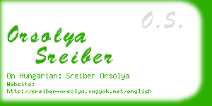 orsolya sreiber business card